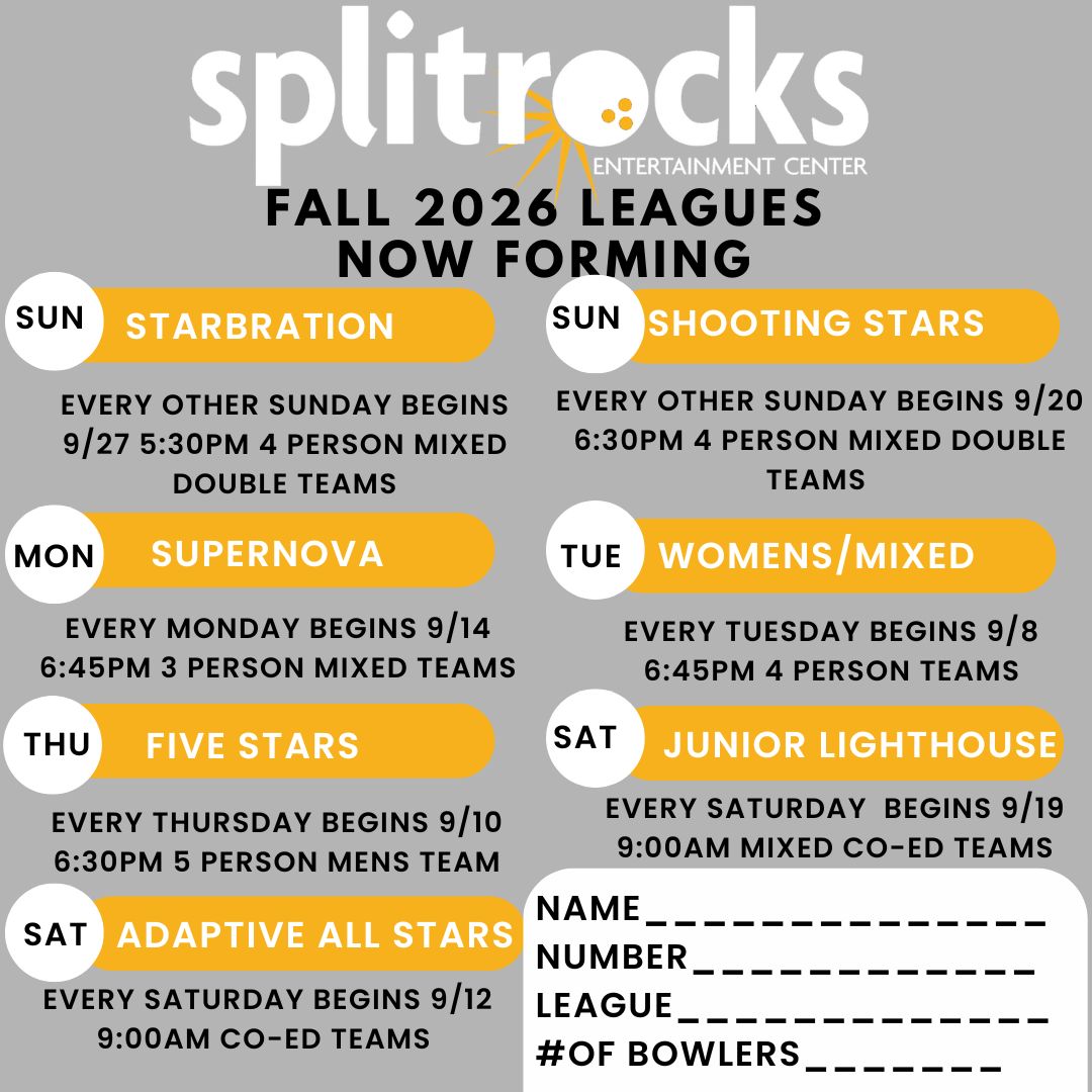 Fall 2026 Leagues Now Forming!